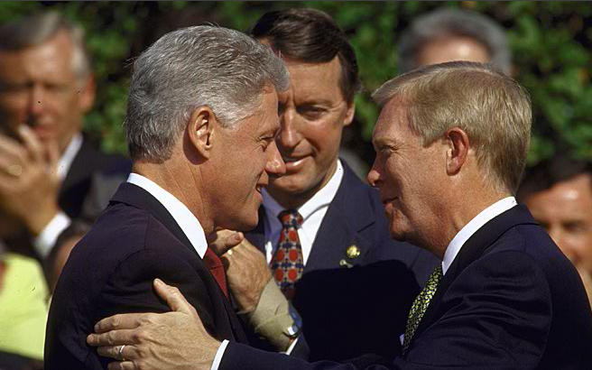 Dick Gephardt and Bill Clinton